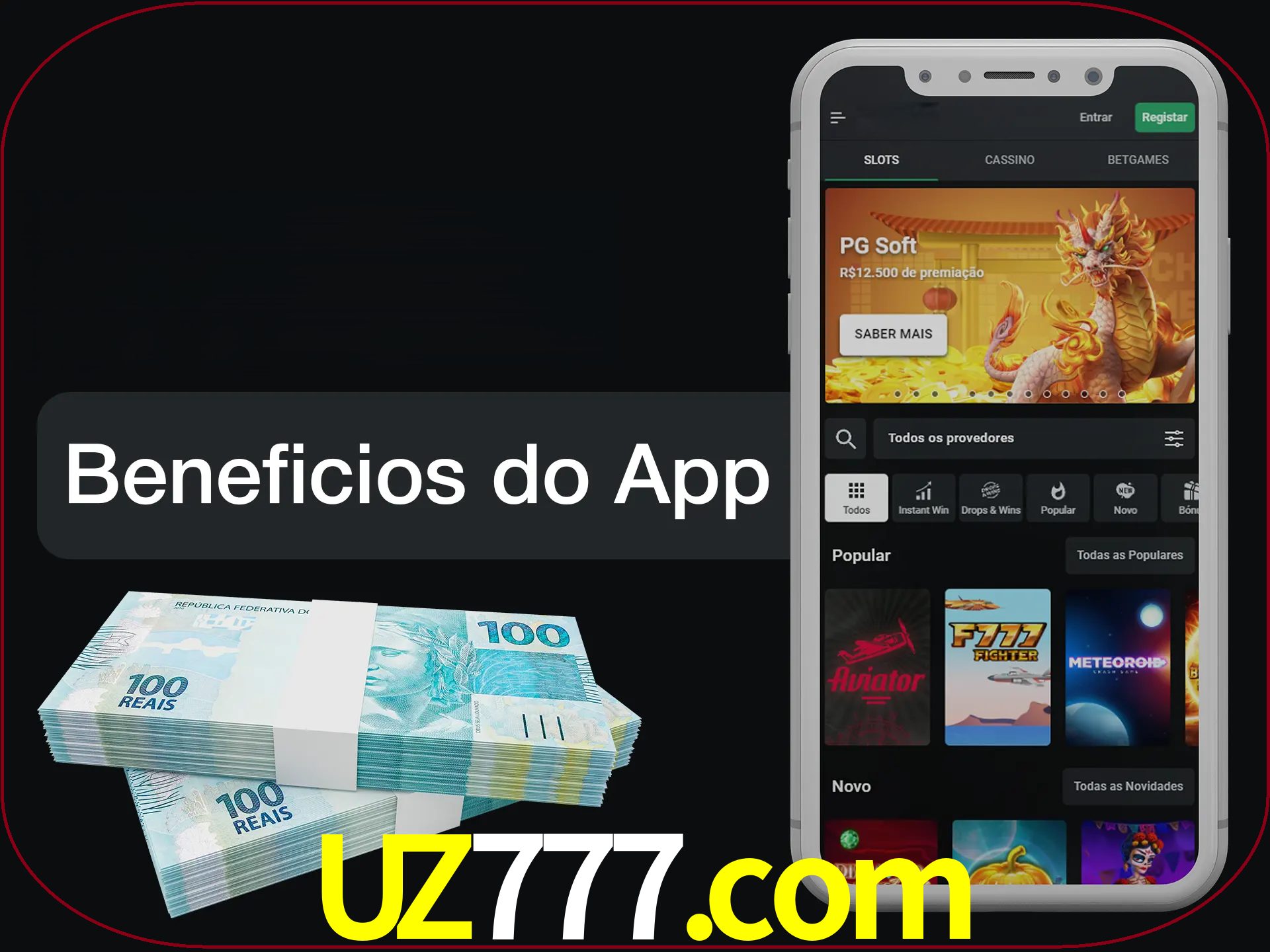 Obtenha todos os benefícios usando o aplicativo.