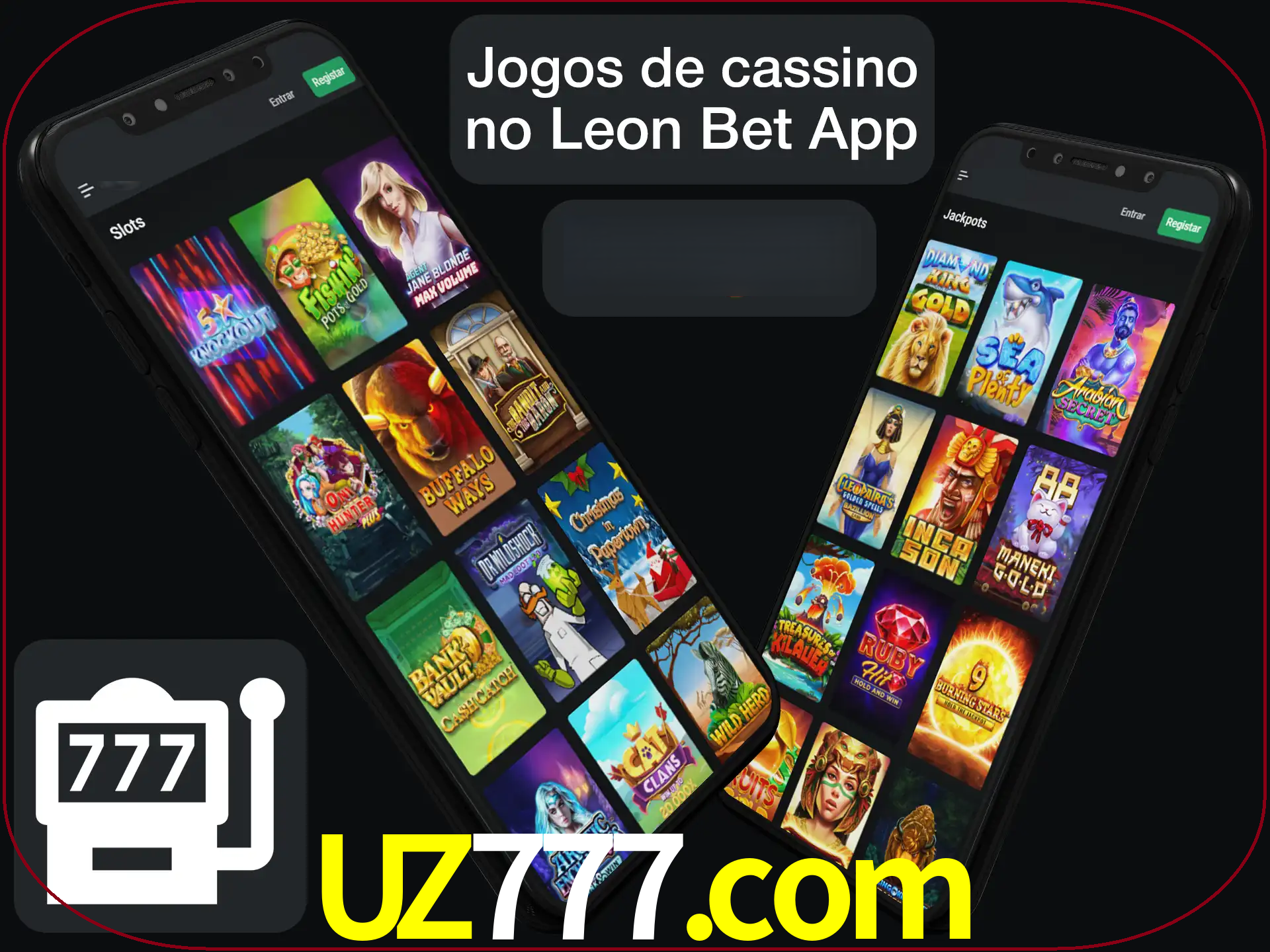 Escolha quais jogos de cassino jogar no app.