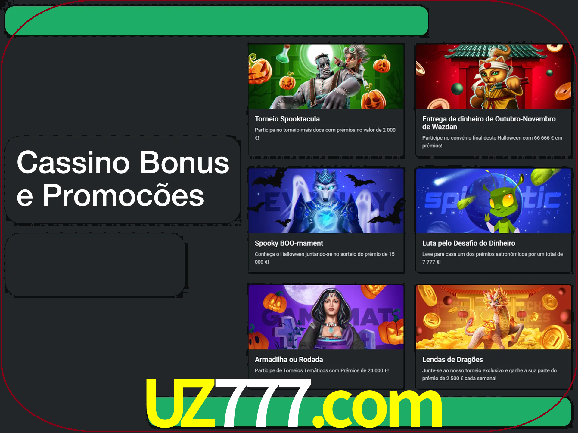 Verifique se há novos bônus de cassino para reivindicar.