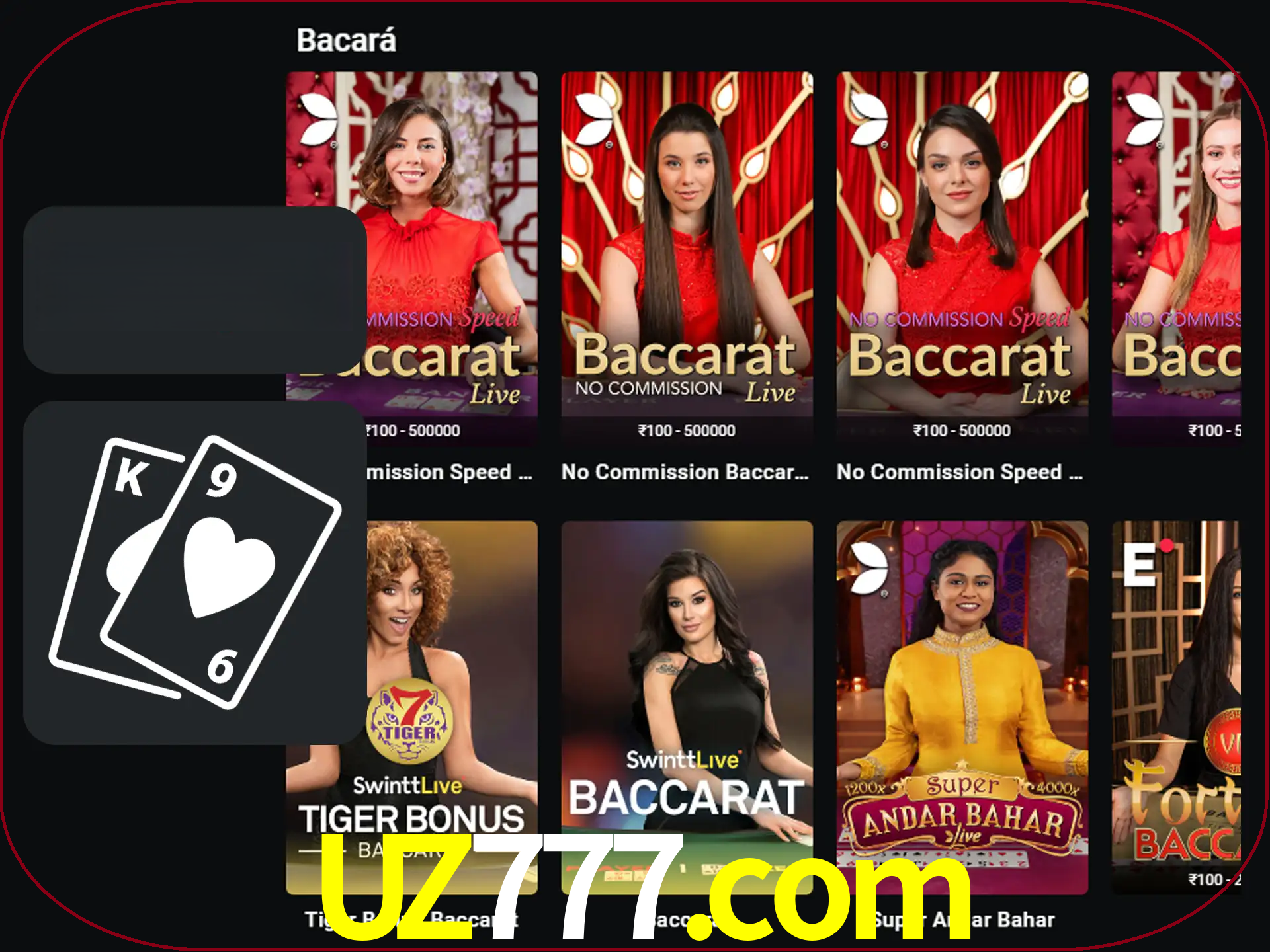 Ganhe muito dinheiro jogando jogos de bacará.