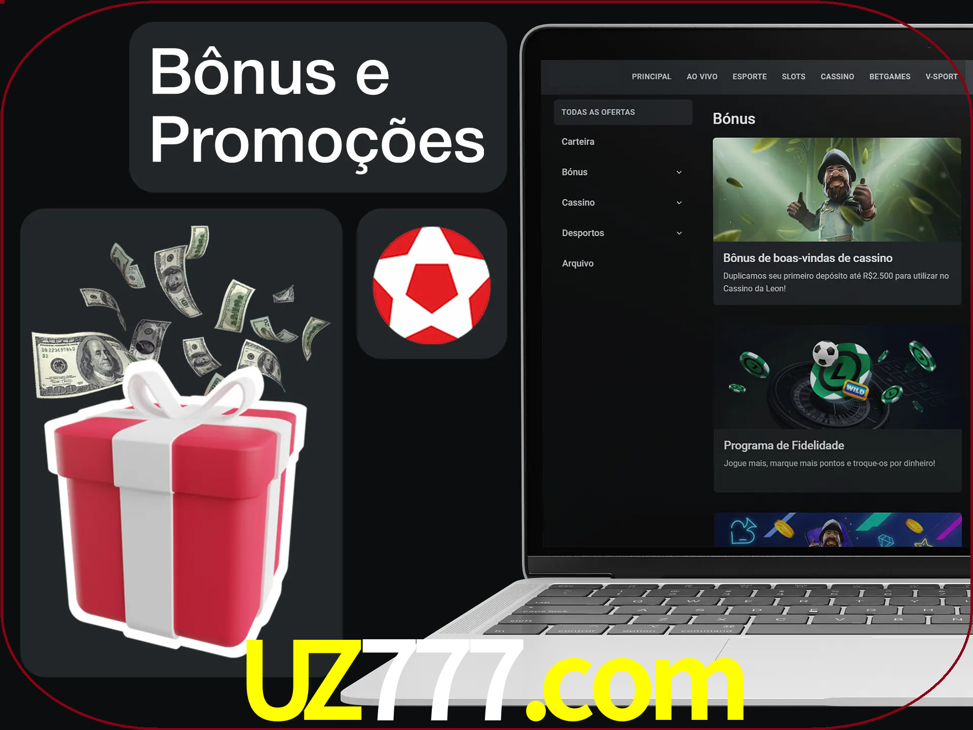 Verifique se há novos bônus e promoções.