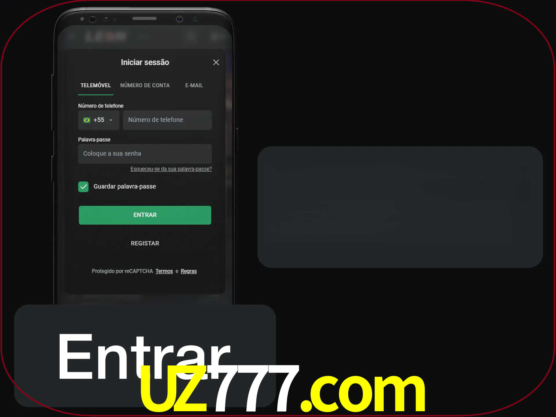 Faça o login para começar a apostar e jogar no cassino.