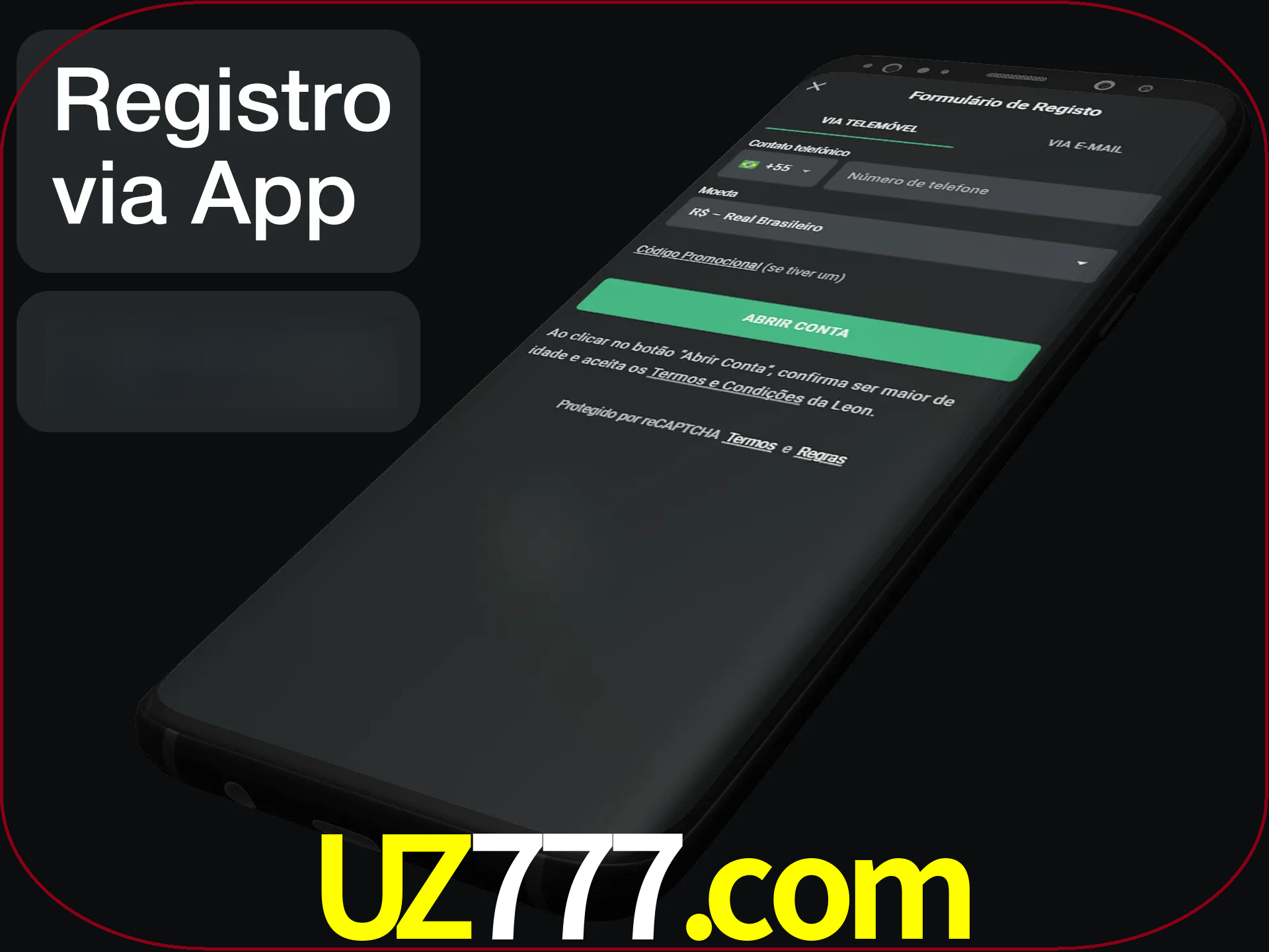 Registre-se quiclly em LeonBet usando o aplicativo.